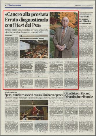 «Cancro alla prostata Errato diagnosticarlo con il test del Psa»